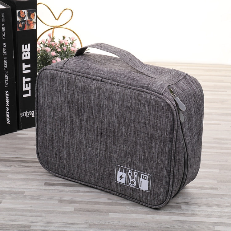 Multifunctional Cationic Digital U Disk Data Cable Storage Bag(Blue)