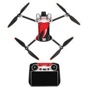 Sunnylife Drone+Remote Control Protective Sticker For DJI Mini 3 Pro RC Version(Shark Red)