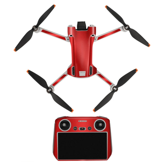 Sunnylife Drone+Remote Control Protective Sticker For DJI Mini 3 Pro RC Version(Aurora Red)
