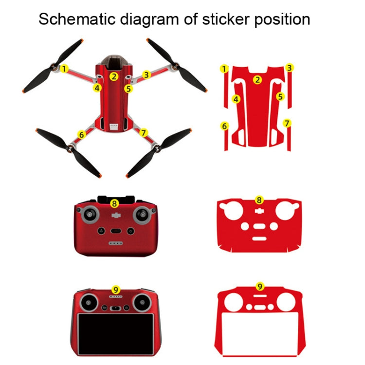 Sunnylife Drone+Remote Control Protective Sticker For DJI Mini 3 Pro RC Version(Rhythm Graffiti)