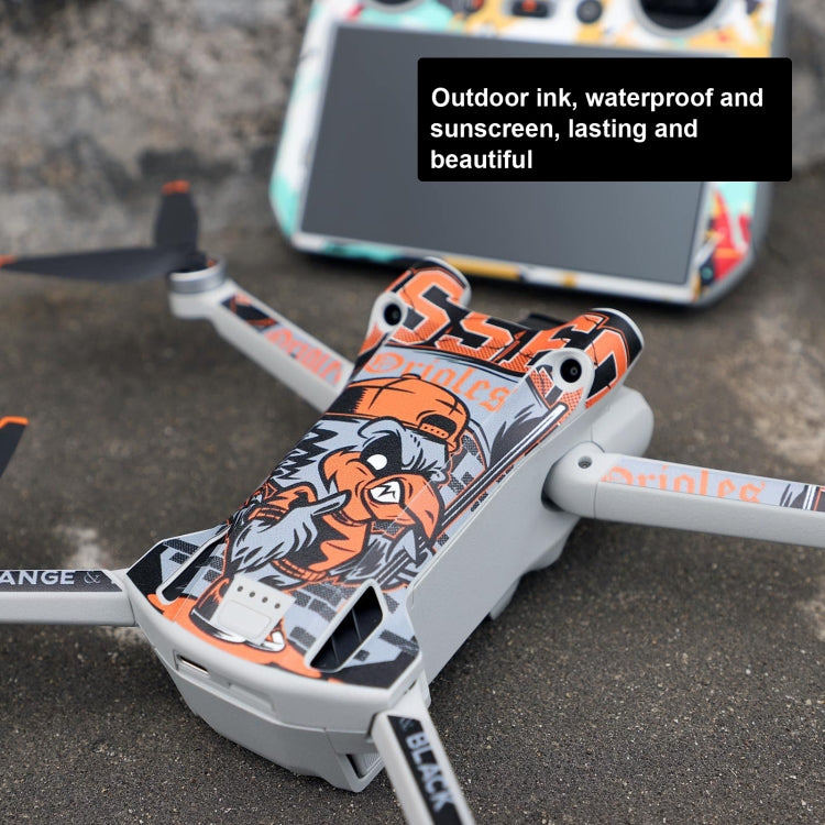 Sunnylife Drone+Remote Control Protective Sticker For DJI Mini 3 Pro RC Version(Aurora Red)