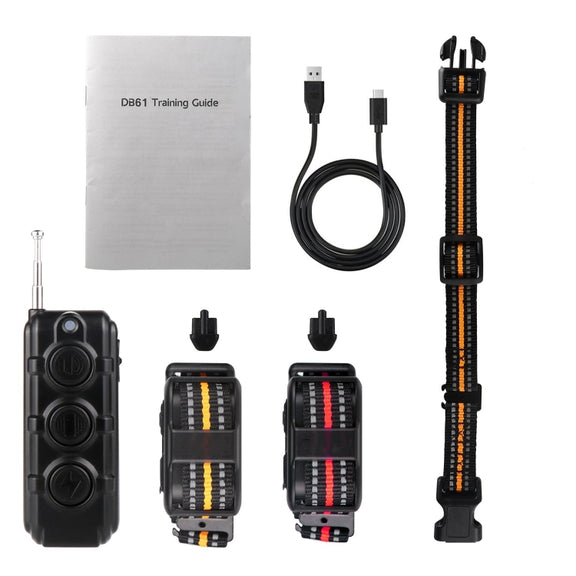 Electronic Dog Trainer Rechargeable Pet Remote Control Bark Stopper, Specification: 1 Drag 1 Orange