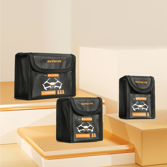 Sunnylife  Battery Explosion-proof Bag Storage Bag for DJI Mini 3 Pro,Size: Can Hold 2 Batteries