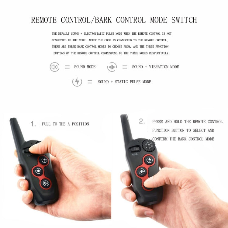 Remote Control Trainer Dog Collar Automatic Barking Stopper, Specification: 1 Drag 1 Orange