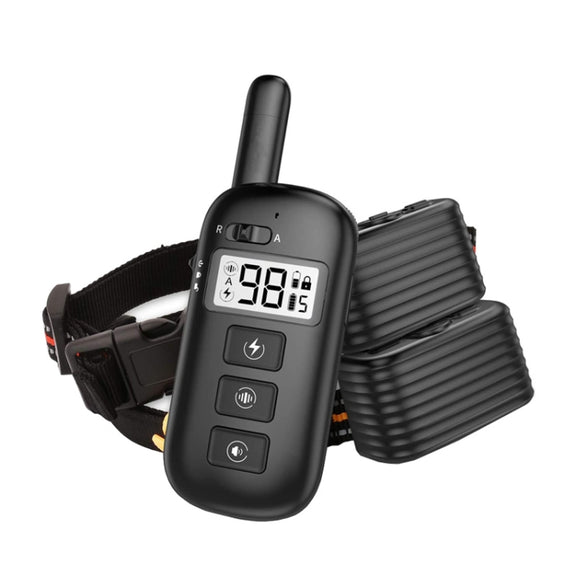 Remote Control Trainer Dog Collar Automatic Bark Stop Device, Specification: 1 Drag 2 (Orange+Red)