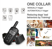Remote Control Trainer Dog Collar Automatic Bark Stop Device, Specification: 1 Drag 2 (Orange+Red)