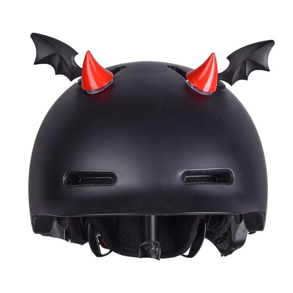 2pcs /Pair Motorcycle Helmet Devil Sucker Decoration, Style: Small Horns (White)