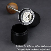 CNC Stainless Steel Hand Crank Coffee Bean Grinder, Specification: Seven Corner Gray