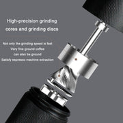 CNC Stainless Steel Hand Crank Coffee Bean Grinder, Specification: Seven Corner Gray