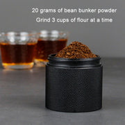 CNC Stainless Steel Hand Crank Coffee Bean Grinder, Specification: Seven Corner Gray