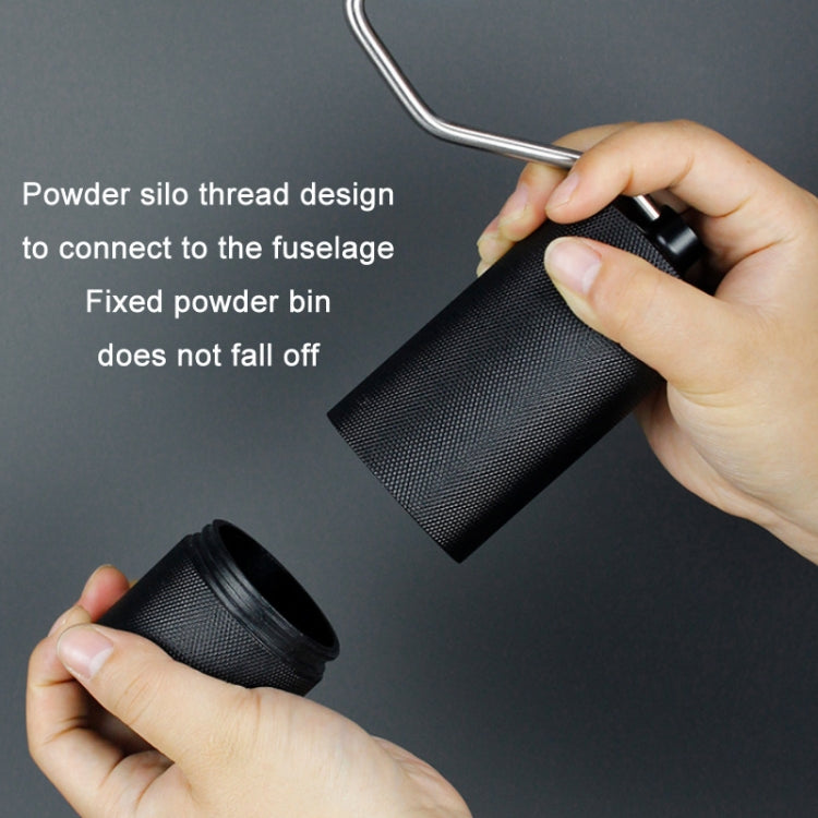CNC Stainless Steel Hand Crank Coffee Bean Grinder, Specification: Seven Corner Gray