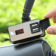 Digital Display Dual USB Universal Waterproof Motorcycle Mobile Phone Charger(2.4A 12-24V) - Battery Charger by PMC TechLife | Online Shopping South Africa | PMC TechLife | Buy Now Pay Later Mobicred
