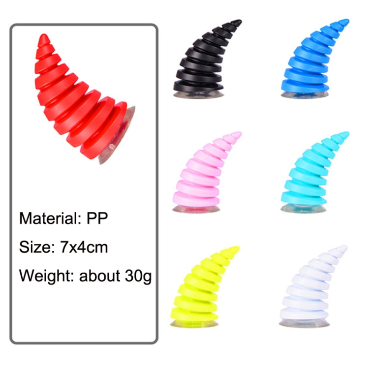 2PCS Motorcycle Horn Sucker Helmet Decoration(Black)