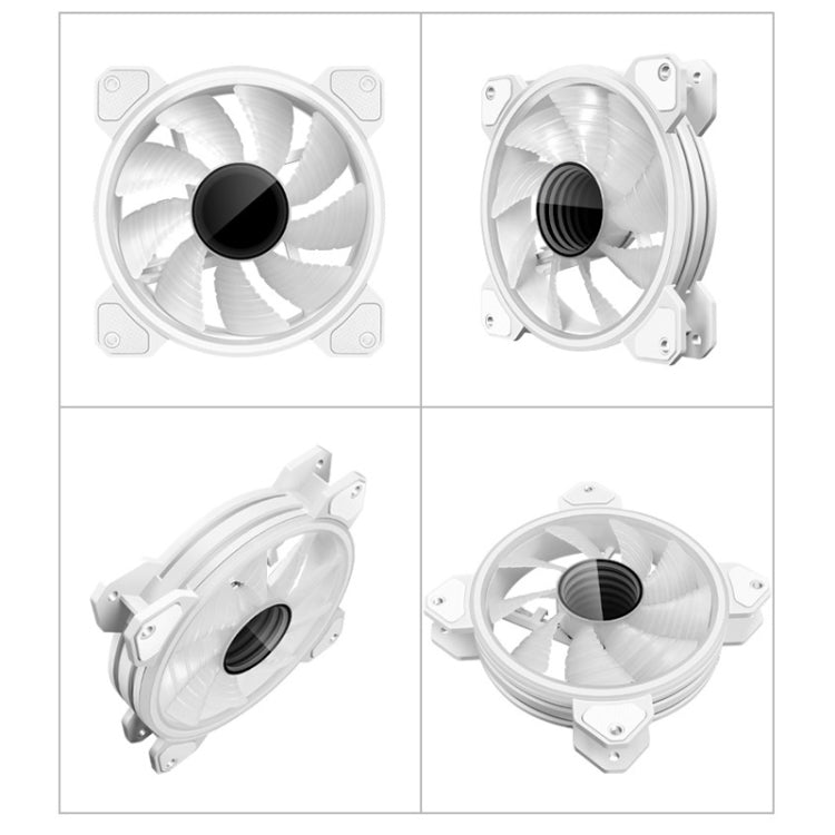 COOLMOON 12cm Infinity Lens Computer Cooling Fan PWM ARGB Chassis Cooling Fan(Black)