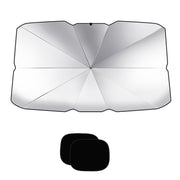 Car Windshield Telescopic Folding Thermal Insulation Parasol, Size: Large+2 PCS Side Sun Block