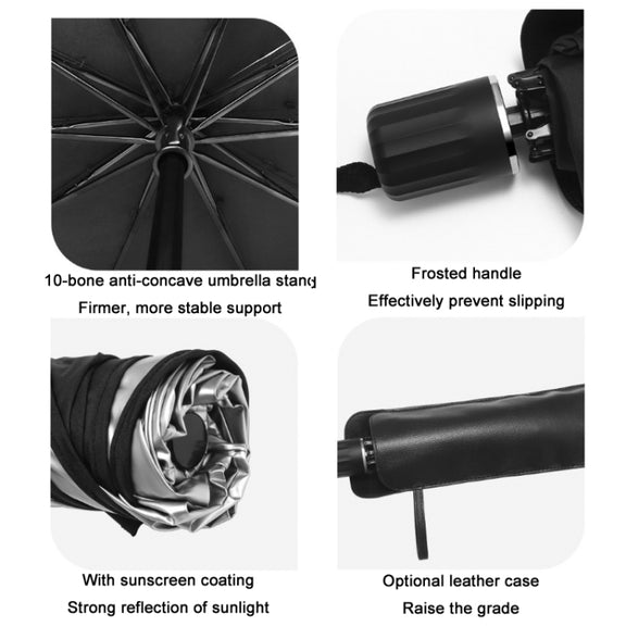 Car Windshield Telescopic Folding Thermal Insulation Parasol, Size: Large+2 PCS Side Sun Block