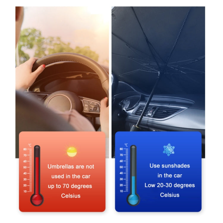 Car Windshield Telescopic Folding Thermal Insulation Parasol, Size: Open Style Large
