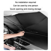 Car Windshield Telescopic Folding Thermal Insulation Parasol, Size: Silver Coated Large