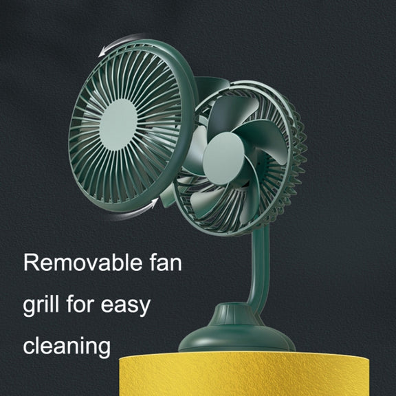F502 Mini Hose Small Fan Car USB Fan(Black)