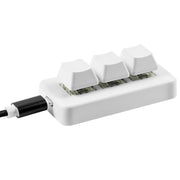 MK321 3 Keys Custom Keys Game Office PS Clip Macro Programming Keypad, Cable Length: 1.5m(White)