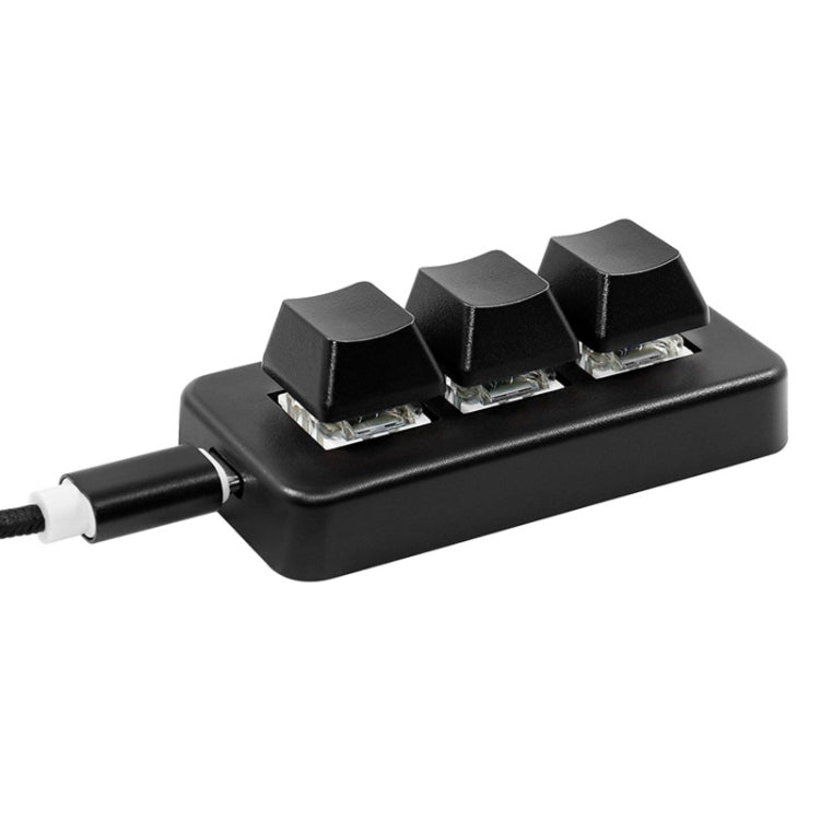 MK321 3 Keys Custom Keys Game Office PS Clip Macro Programming Keypad, Cable Length: 1.5m(Black)