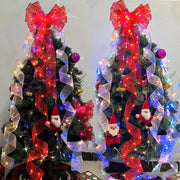 Christmas Ornament Double Light Board Yarn Ribbon String Lights, Specification: 20m(Silver Color Light)