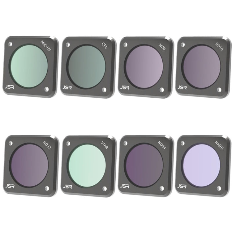 JUNESTAR Action Camera Filters For DJI Action 2,Style:  CS-8in1