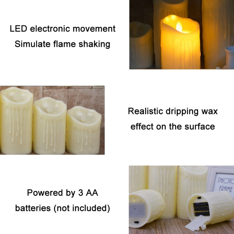 LED Electronic Candle Lights Halloween Christmas Decoration Props, Size: 7.5x17.5cm(Plastic Tears Candle Lights)