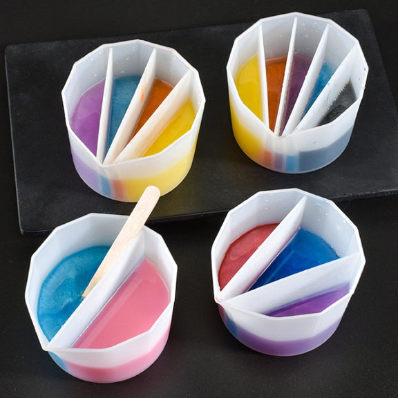 2 PCS DIY Crystal Epoxy Color Separation Cup Silicone Toning Cup, Style: 3 Grid