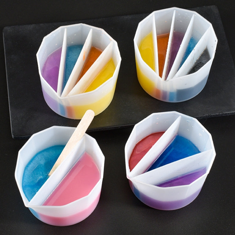 2 PCS DIY Crystal Epoxy Color Separation Cup Silicone Toning Cup, Style: 3 Grid