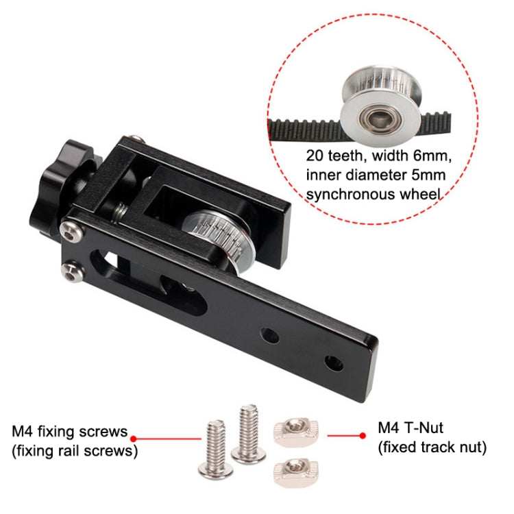 3D Printer Accessories Synchronize Band Stretching Adjustment Fixed Tight Device(Black)