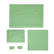 S178 3 In 1 Leather Water-resistant Laptop Liner Bag, Size: 13 inches(Avocado Green)