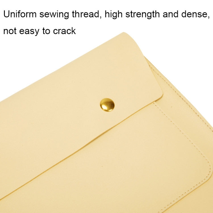 S178 3 In 1 Leather Water-resistant Laptop Liner Bag, Size: 14 inches(Avocado Green)