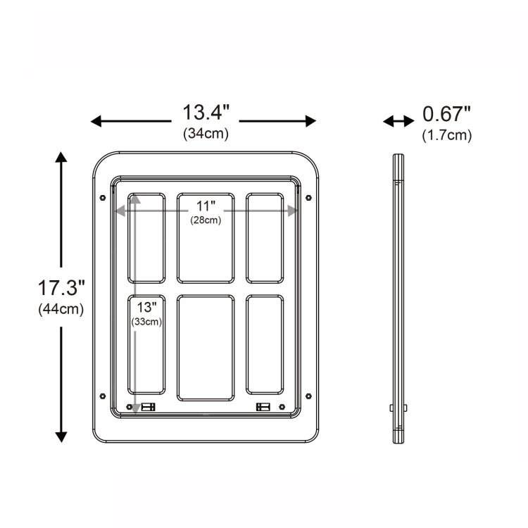 34cmx 44cm  Pet Plaid Door For Screen Window Door Hole With Automatic Closure Lockable(White)