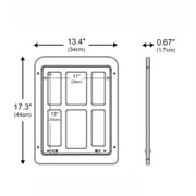 34cmx 44cm  Pet Plaid Door For Screen Window Door Hole With Automatic Closure Lockable(White)