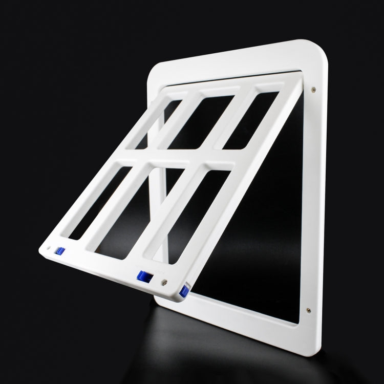34cmx 44cm  Pet Plaid Door For Screen Window Door Hole With Automatic Closure Lockable(White)