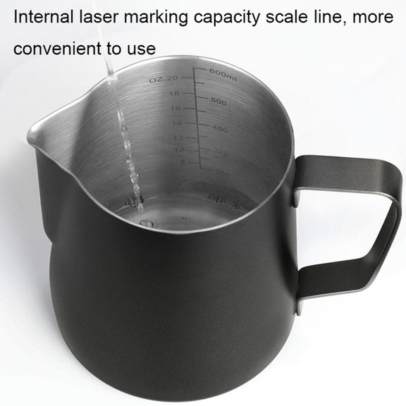 304 Stainless Steel Coffee Pot with Scale, Spec: 600ml (Beige Beak)