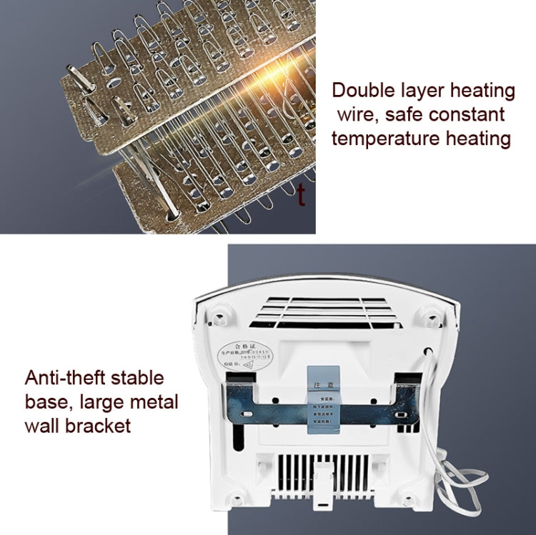 Interhasa  220V 1800W Hot and Cold Switching Electric Hand Dryer,Model: A1002 Silver,CN Plug
