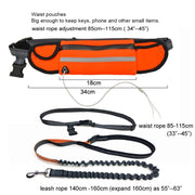 Pet Run Traction Rope Portable Waist Bag(Orange)