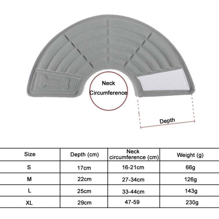 Pet Grooming Anti-Bite Neck Ring, Specification: S(Grey)