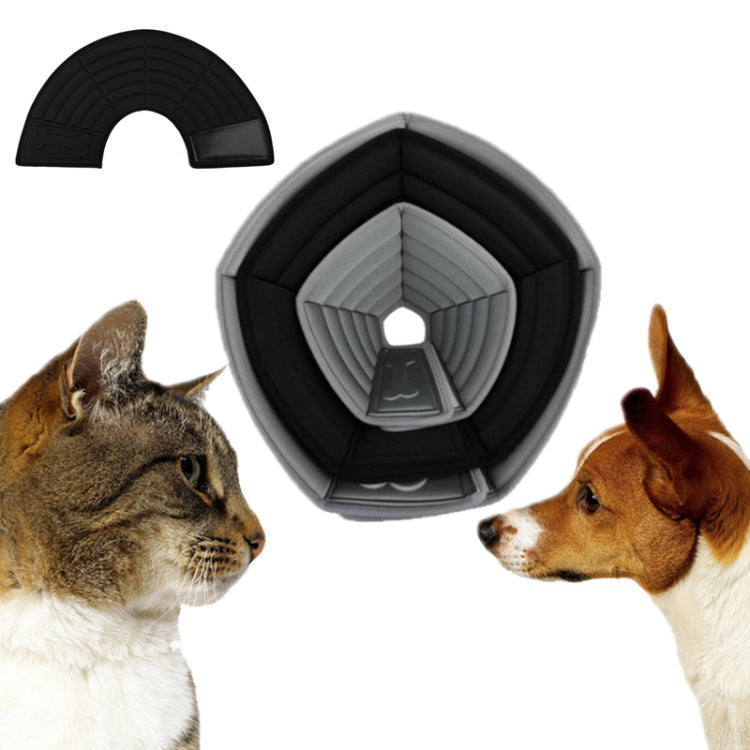 Pet Grooming Anti-Bite Neck Ring, Specification: S(Grey)