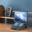 D33  2 Fan Laptop Cooling Bracket Folding Portable Liftable Tablet Bracket(Black) - Cooling Pads by PMC TechLife | Online Shopping South Africa | PMC TechLife | Buy Now Pay Later Mobicred