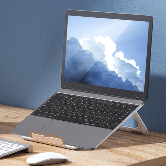 D33  2 Fan Laptop Cooling Bracket Folding Portable Liftable Tablet Bracket(White)