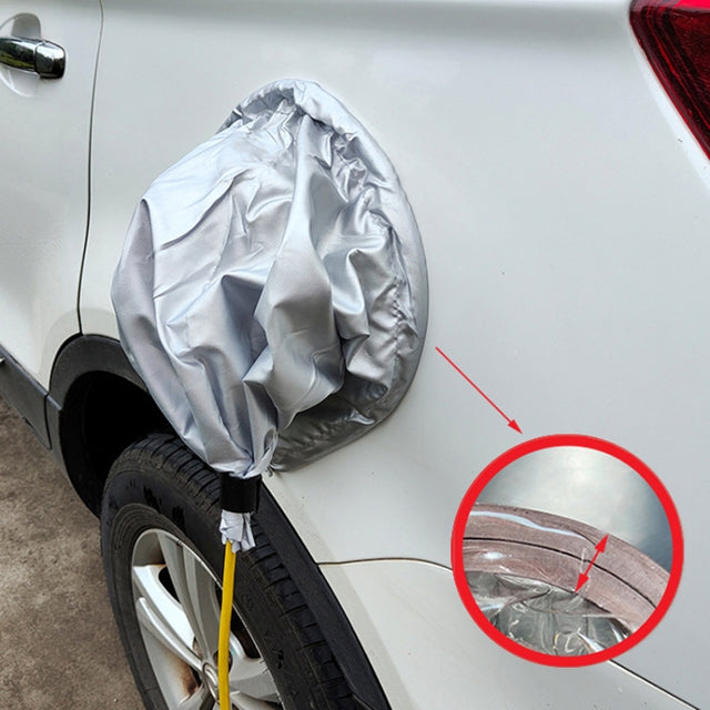 New Energy Vehicle Charging Port Water-resistant Protective Cover, Color: Silver