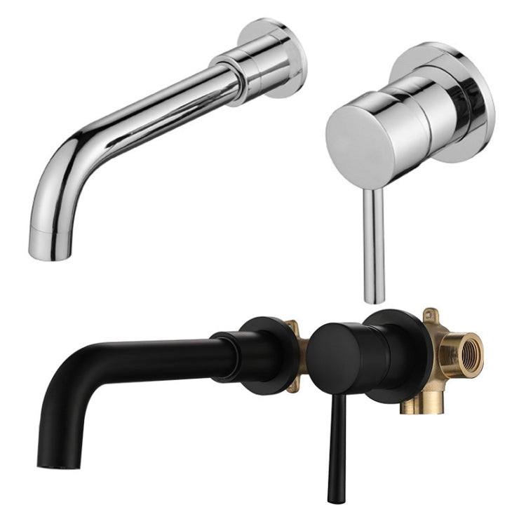 In-wall Hidden Concealed Faucet Hot and Cold Copper Mixing Valve, Specification: Silver Split