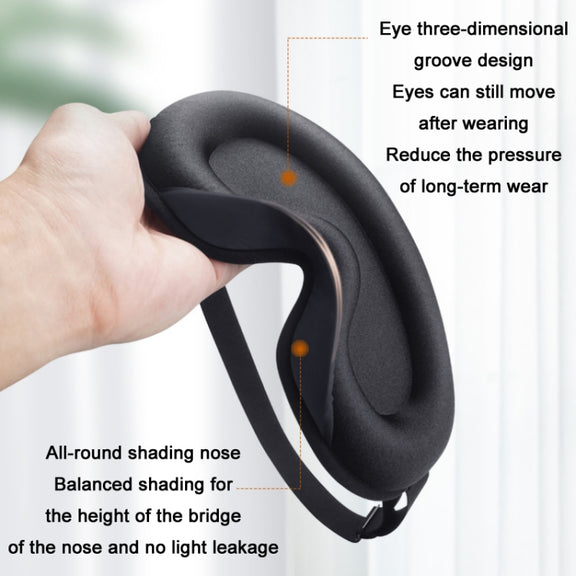 Three-Dimensional Breathable Hollow Sleep Shading Eye Mask, Specification: Black