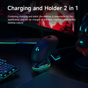 For Logitech G502 / GPW1 / 2 Wireless Mouse Charging Dock Stand White Stream