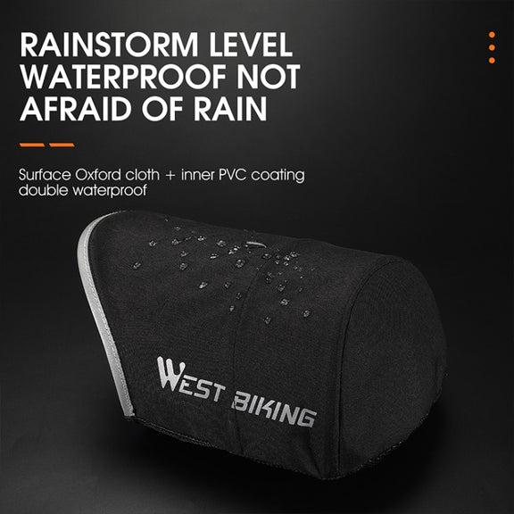 WEST BIKING Electric Vehicle Sunshade Water-resistant Windproof Handle Cover(Black)