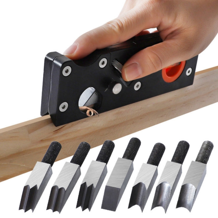 Adjustable Depth Woodworking Chamfering Planer, Specification: Cutter Head 7 PCS/Set