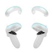 1 Pair  Controller Grip Anti-collision Silicone Ring for Meta Quest 2(Transparent)